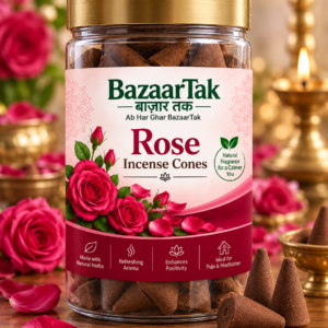 BazaarTak Rose Incense Cones – 100 GM